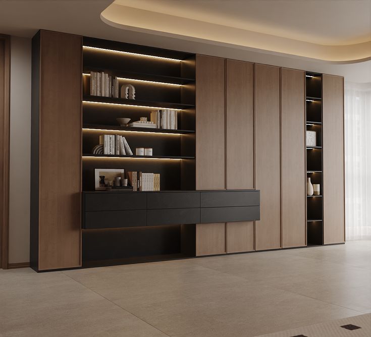 Modern Wood Wall Unit